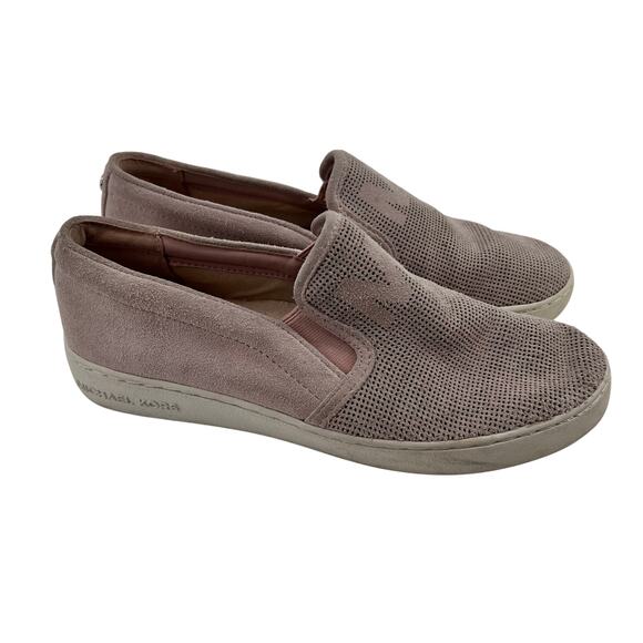 Michael Kors Keaton Womens Slip On Leather Comfort Sneakers Blush Pink size 6.5 - Picture 1 of 8